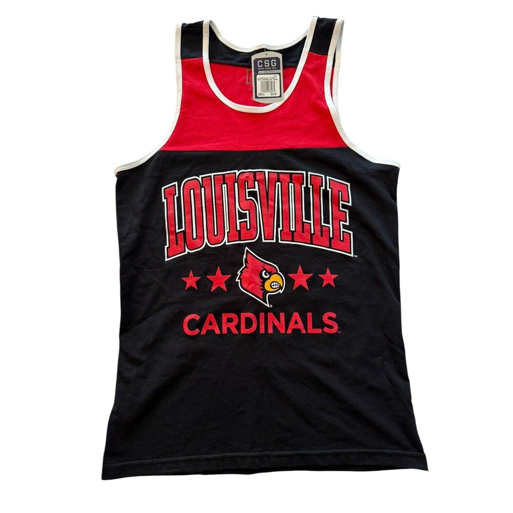 Louisville Cardinals NCAA BASKETBALL Tank Top Jersey MENS Small NWT CSG Black